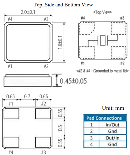 ECS ECS-320-CDX-2291 SMD Quartz Crystal