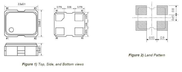 ECS ECS-TXO-2520MV MultiVolt™ CMOS TCXOs