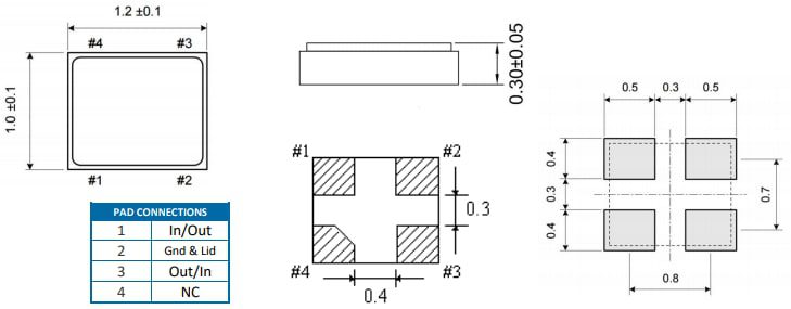 ECS ECX-1048B 48MHz Ultra-Miniature Crystals