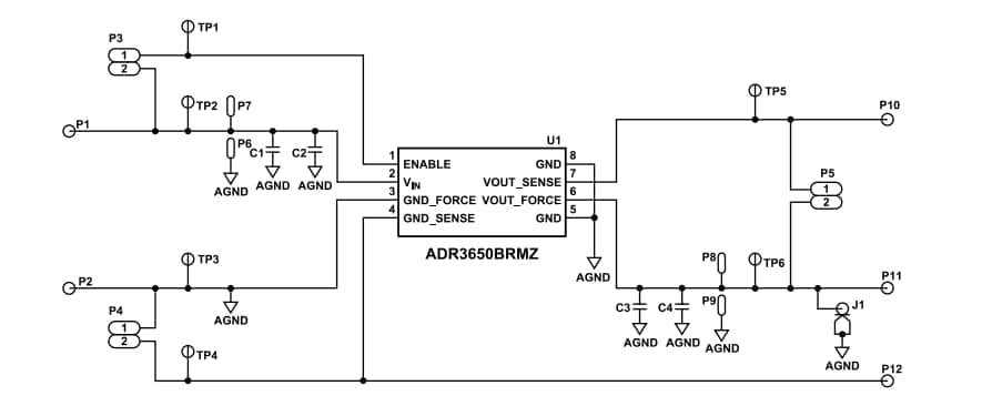 Schematic - Analog Devices Inc. EVAL-ADR3650EBZ Evaluation Board