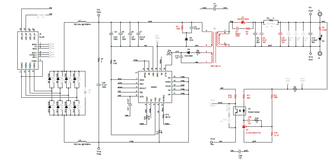 Schematic - Skyworks Solutions Inc. SI3404FB12V3KIT 12V Class 3 PoE PD Evaluation Kit