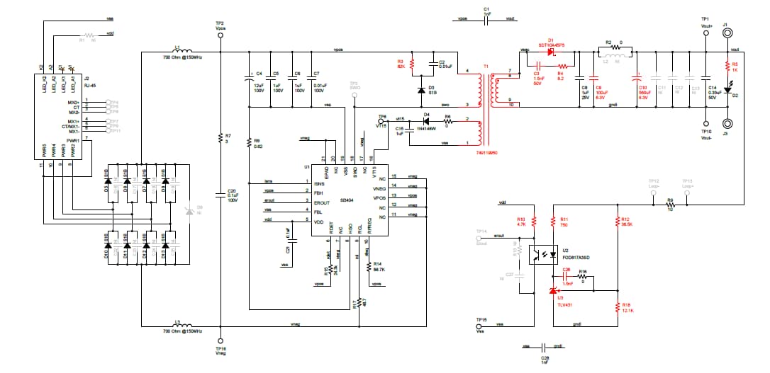 Schematic - Skyworks Solutions Inc. Si3404FB5V3KIT 5V Class 3 PoE PD Evaluation Kit