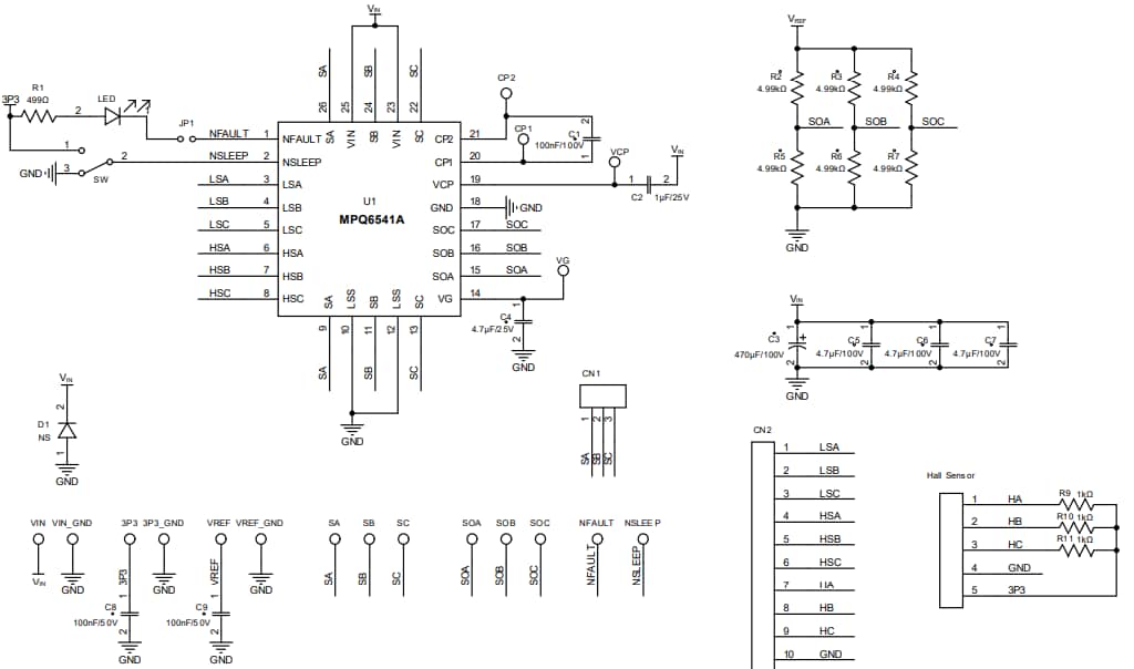 Schematic - Monolithic Power Systems (MPS) EVQ6541A-QK-00A Evaluation Board