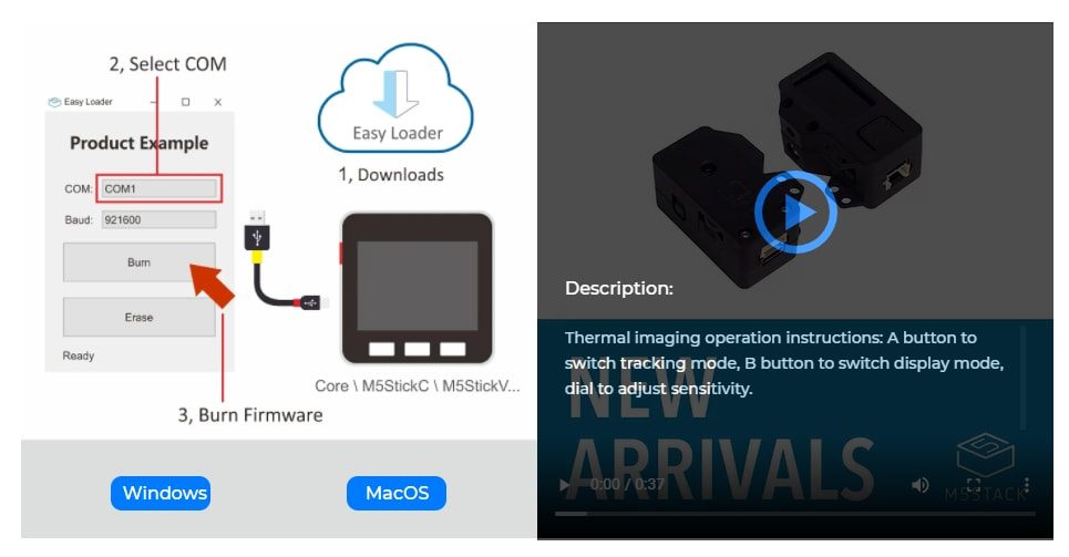 M5Stack M5StickT ESP32 Thermal Camera Development Kit