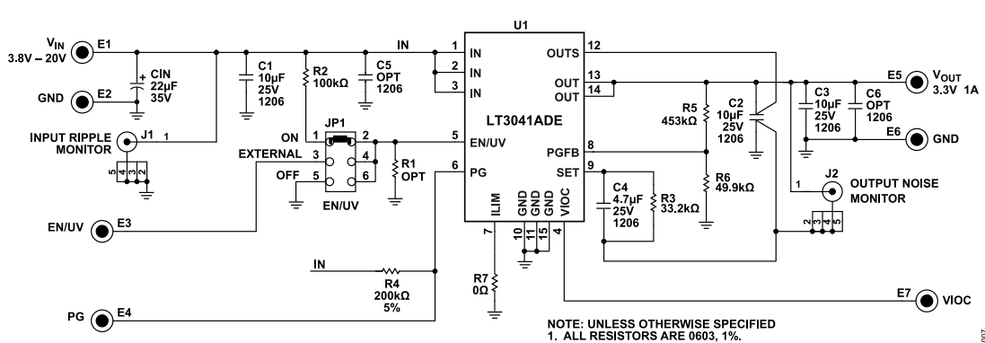 Schematic - Analog Devices Inc. DC3158A Evaluation Board