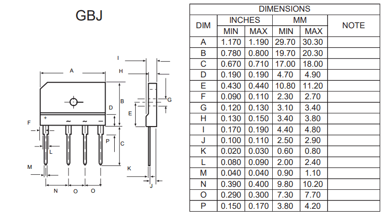 Micro Commercial Components (MCC) 600V & 800V Planar Low Vf Bridge Rectifiers