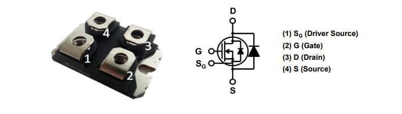 Location Circuit - SemiQ GCMS040B120S1-E1 1200V SiC COPACK Power Module