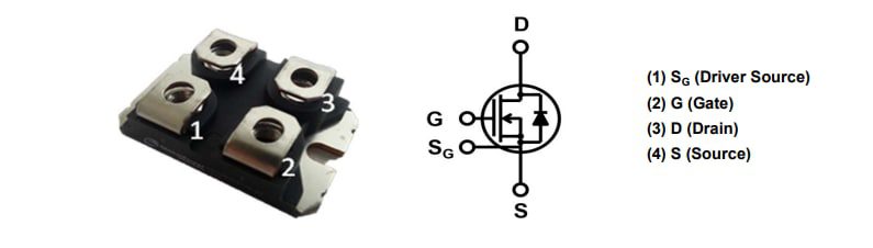 Application Circuit Diagram - SemiQ GCMX040B120S1-E1 1200V SiC MOSFET Power Module