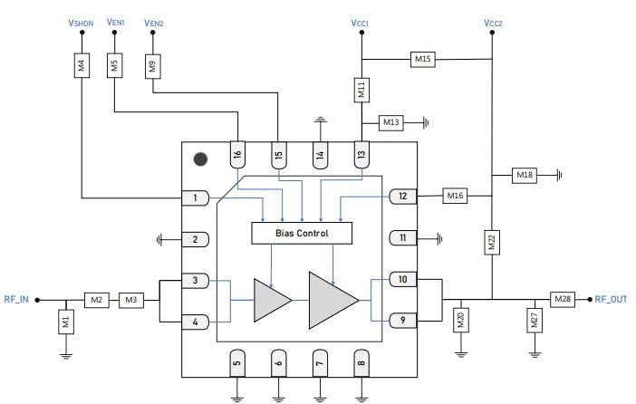 Schematic - Guerrilla RF GRF5618 Power Amplifier