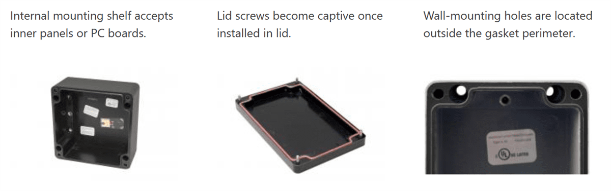 Infographic - Hammond Manufacturing 1590ZGRPBK NEMA 4X Polyester Enclosures