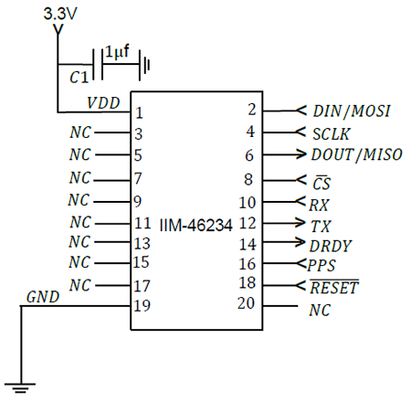 Mechanical Drawing - TDK InvenSense IIM-4623x 6-Axis MotionTracking® MEMS Devices