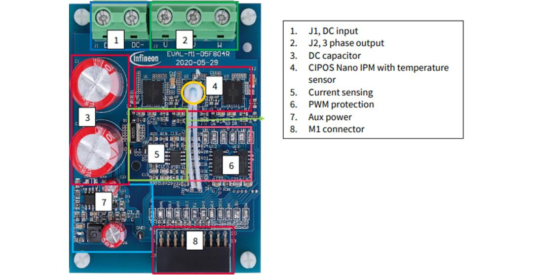 Infineon Technologies EVAL-M1-05F804R iMOTION™ MADK Power Board