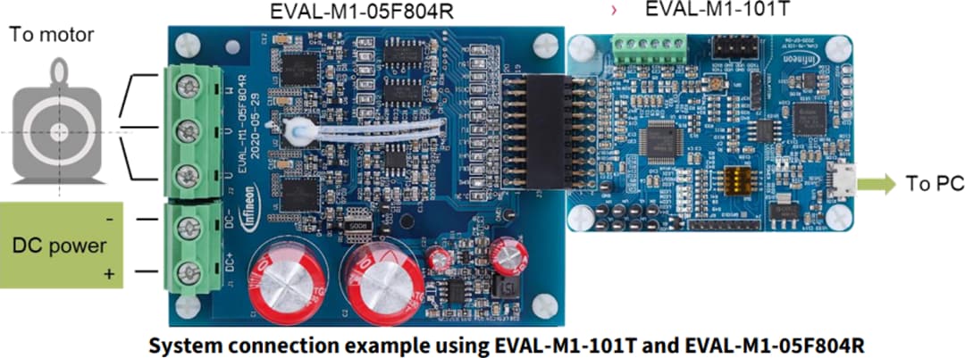 Infineon Technologies EVAL-M1-05F804R iMOTION™ MADK Power Board