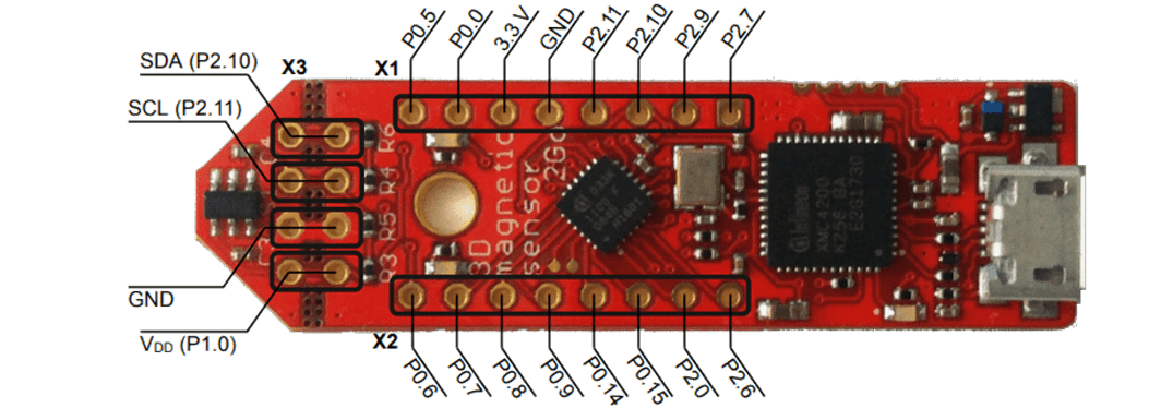 Infineon Technologies XENSIV™ TLE493D-P2B6 MS2GO Kit