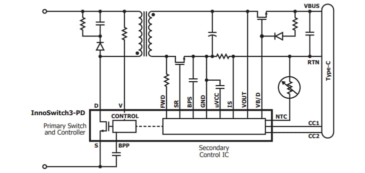 Schematic - Power Integrations InnoSwitch™3-PD ICs