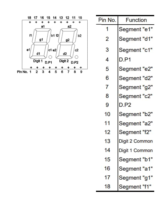 Location Circuit - ROHM Semiconductor LBP-602 Double Digit LED Numeric Displays Location Circuit - ROHM Semiconductor LBP-602 Double Digit LED Numeric Displays