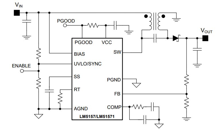 Schematic - Texas Instruments LM5157EVM-SEPIC Evaluation Module