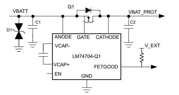 Application Circuit Diagram - Texas Instruments LM74704Q1EVM Evaluation Module