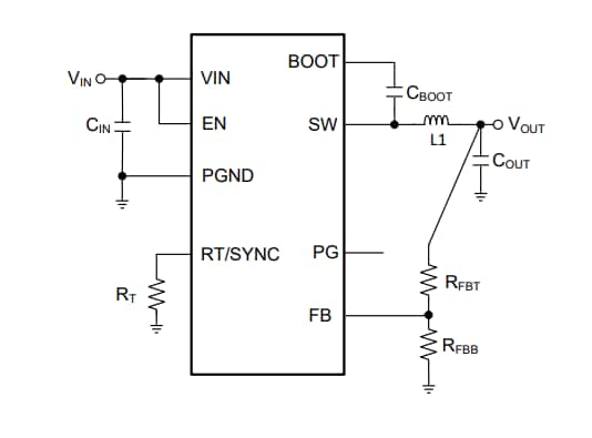 Schematic - Texas Instruments LMR38010/LMR38010-Q1 Buck Converters