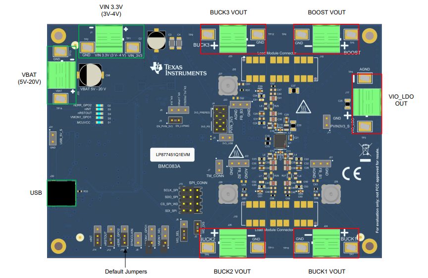 Location Circuit - Texas Instruments LP877451Q1EVM Evaluation Module