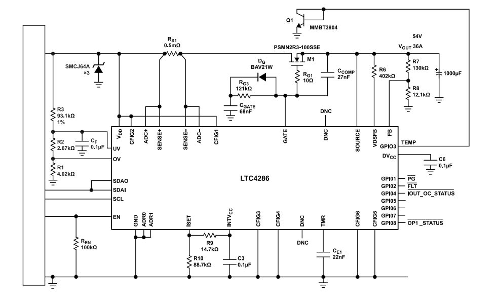 Block Diagram - Analog Devices Inc. LTC4286 High Power Positive Hot-Swap Controller