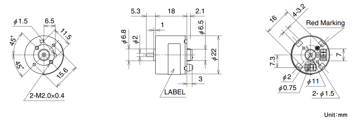 NMB Technologies Standard Round Brush DC Motors