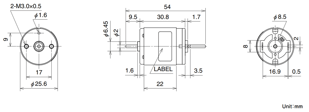 NMB Technologies Standard Round Brush DC Motors