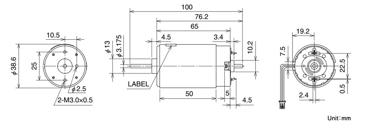 NMB Technologies Standard Round Brush DC Motors