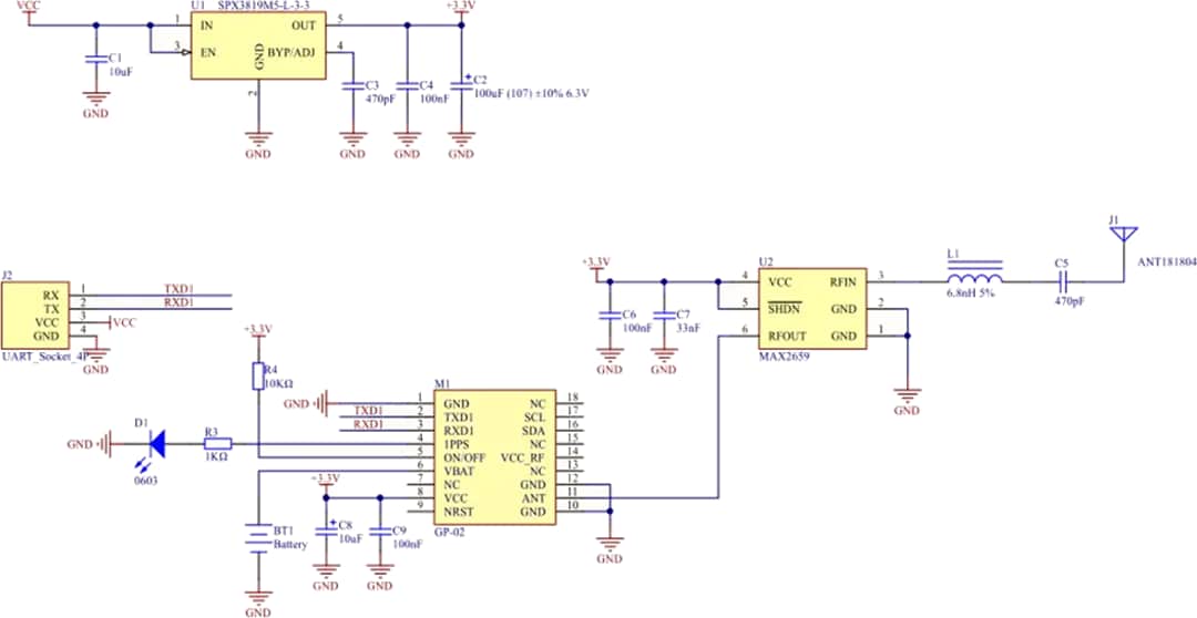 Schematic - M5Stack Mini GPS/BDS Unit