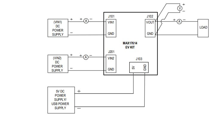 Application Circuit Diagram - Analog Devices / Maxim Integrated MAX17614EVKIT Evaluation Kit