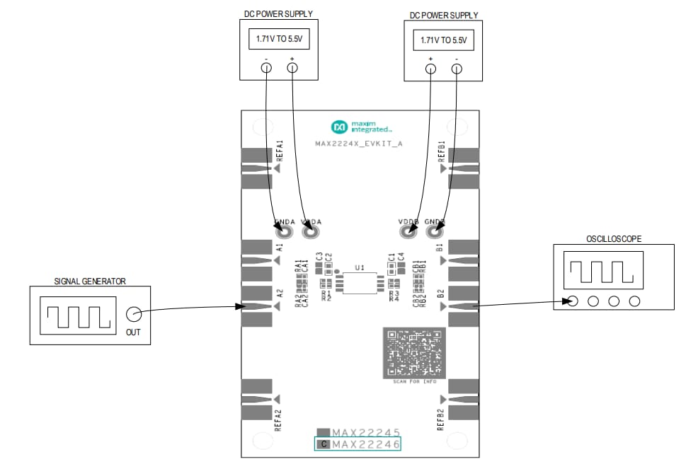 Application Circuit Diagram - Analog Devices / Maxim Integrated MAX2224x/MAX2229x Evaluation Kits