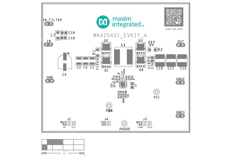 Mechanical Drawing - Analog Devices / Maxim Integrated MAX25431EVKIT Evaluation Kit