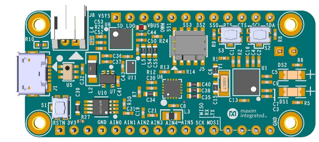 Analog Devices / Maxim Integrated MAX32650FTHR Feather Board Evaluation Kit