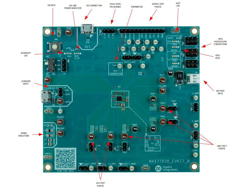 Analog Devices / Maxim Integrated MAX77658EVKIT Evaluation Kit
