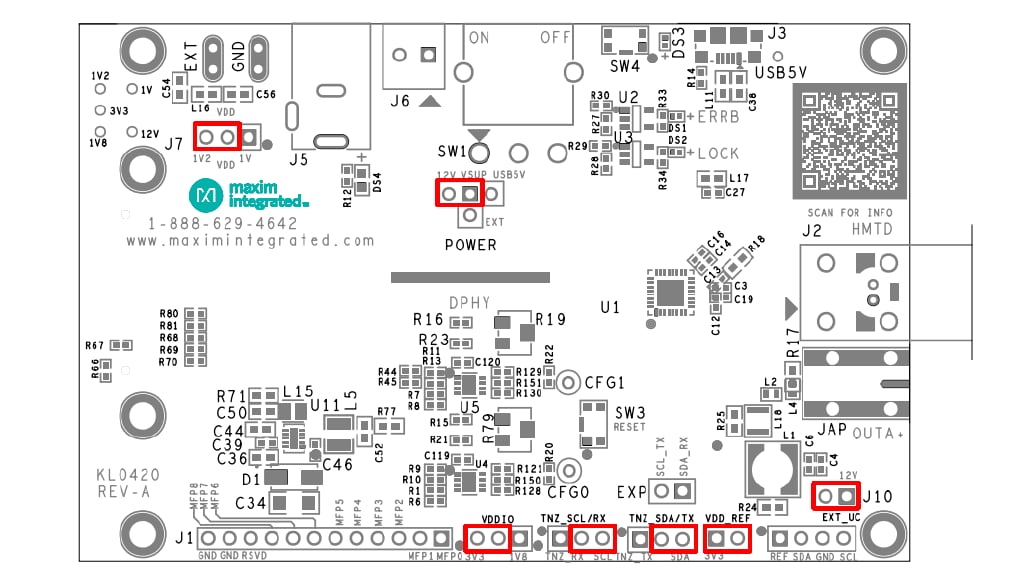 Location Circuit - Analog Devices / Maxim Integrated MAX96717/F/R DPHY Evaluation Kits