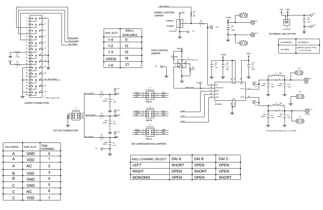 Schematic - Analog Devices / Maxim Integrated MAX98365 Evaluation System
