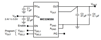Application Circuit Diagram - Microchip Technology MIC33M350 & MIC33M356 Power Modules Application Circuit Diagram - Microchip Technology MIC33M350 & MIC33M356 Power Modules