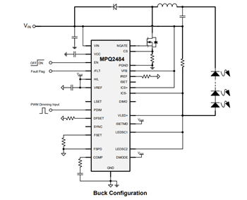 Application Circuit Diagram - Monolithic Power Systems (MPS) MPQ2484 Multi-Topology LED Controllers Application Circuit Diagram - Monolithic Power Systems (MPS) MPQ2484 Multi-Topology LED Controllers