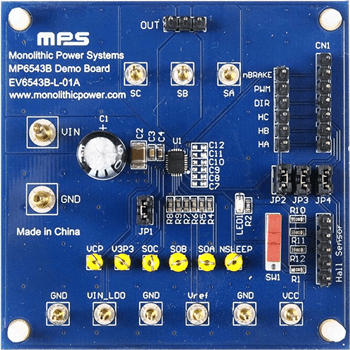 Monolithic Power Systems (MPS) EV6543 Brushless DC Motor Driver Evaluation Boards