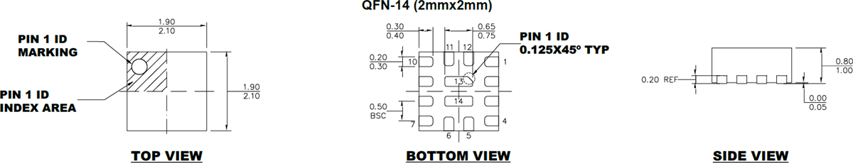 Mechanical Drawing - Monolithic Power Systems (MPS) MP3424A Synchronous Step-Up Converter Mechanical Drawing - Monolithic Power Systems (MPS) MP3424A Synchronous Step-Up Converter