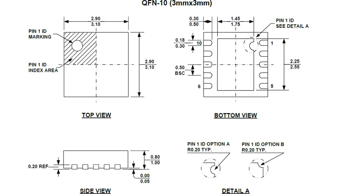 Mechanical Drawing - Monolithic Power Systems (MPS) MP6005A Flyback & Forward Controller Mechanical Drawing - Monolithic Power Systems (MPS) MP6005A Flyback & Forward Controller