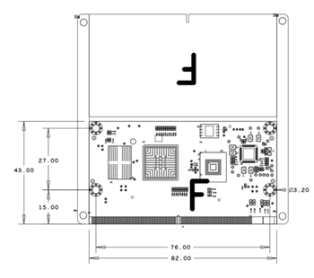 Mechanical Drawing - MYIR Tech MYC-JX8MPQ CPU Modules Mechanical Drawing - MYIR Tech MYC-JX8MPQ CPU Modules