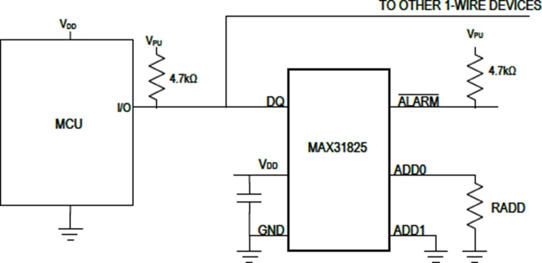 Analog Devices / Maxim Integrated MAX31825 1-Wire® Temperature Sensor