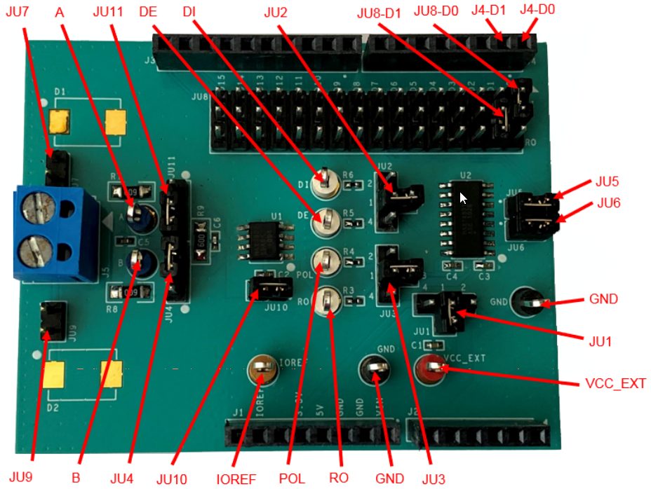 Mechanical Drawing - Analog Devices / Maxim Integrated MAX33072ESHLD Shield Evaluation Kit