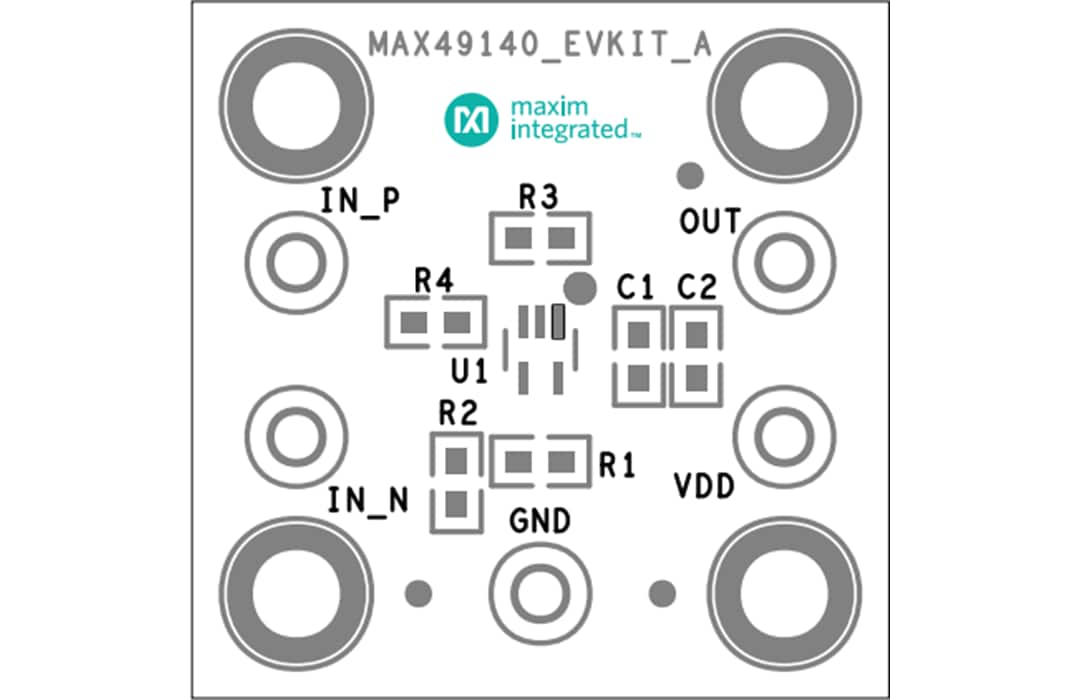 Mechanical Drawing - Analog Devices / Maxim Integrated MAX49140EVKIT Evaluation Kit