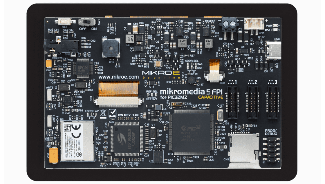 Mikroe Mikromedia 5 for PIC32MZ Capacitive FPI with Bezel