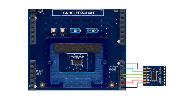 STMicroelectronics SATEL-VL53L4CD Breakout Boards