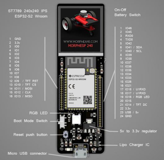 Morpheans MorphESP 240 Development Board