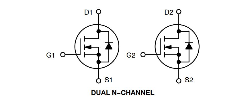 Application Circuit Diagram - onsemi NVMFD027N10MCL Dual N-Channel Power MOSFET