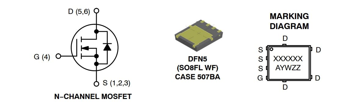 Application Circuit Diagram - onsemi NVMFWS004N10MC Single N-Channel Power MOSFETs